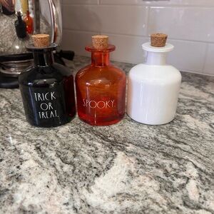 Set of Three Halloween Potion Bottles